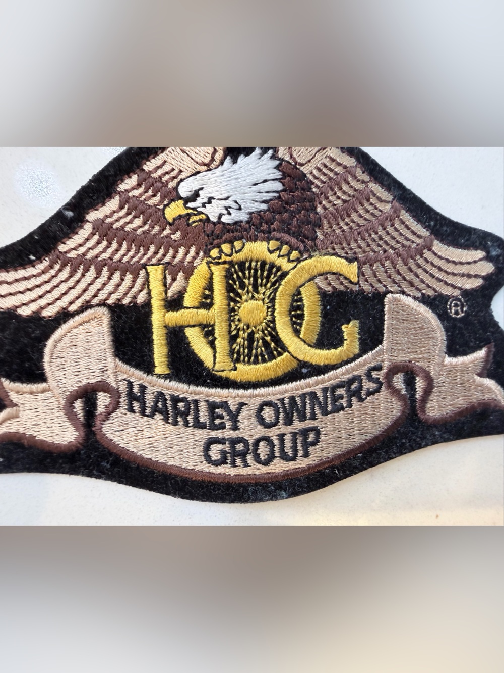 Hockey Owners Group Embroidered Eagle Patch - Brown & Gold